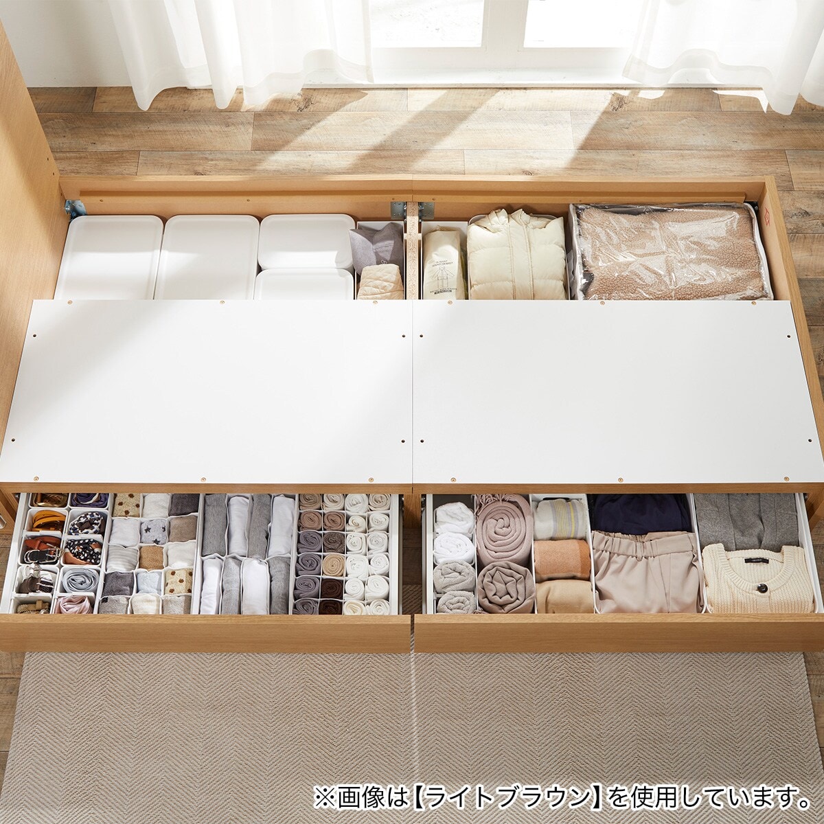 【福岡市限定】ニトリ NITORI 収納付き セミダブルベッド 配送組立無料♬ 福岡市限定】ニトリ NITORI 収納付き セミダブルベッド 配送組立無料♬