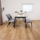 ダイニング4点セット(DTセラミクス2 幅150cm WH/DCローストFB GY/DBローストFB GY)【島忠ホームズ商品】 10枚目画像