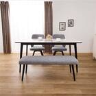 ダイニング4点セット(DTセラミクス2 幅150cm WH/DCローストFB GY/DBローストFB GY)【島忠ホームズ商品】 17枚目画像