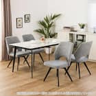 ダイニング5点セット(DTセラミクス2 幅150cm WH/DCローストFB GY)【島忠ホームズ商品】 1枚目画像