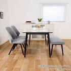 ダイニング5点セット(DTセラミクス2 幅150cm WH/DCローストFB GY)【島忠ホームズ商品】 10枚目画像