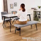 ダイニング5点セット(DTセラミクス2 幅150cm WH/DCローストFB GY)【島忠ホームズ商品】 11枚目画像