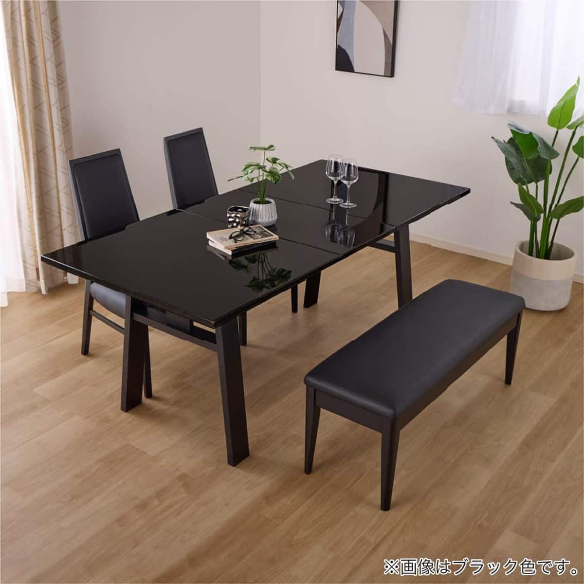 ダイニングテーブル（テーブル長さ可変式）4点セット MINT 伸長式ダイニングテーブル4点セット ダイニングテーブル幅120