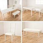 伸長式ダイニングテーブル4点セット(DT フリー2 EX 幅135-215cm WH/DC アビー2 WH/DB リバティ WH)【島忠ホームズ商品】 2枚目画像