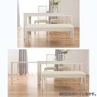 伸長式ダイニングテーブル4点セット(DT フリー2 EX 幅135-215cm WH/DC アビー2 WH/DB リバティ WH)【島忠ホームズ商品】 3枚目画像