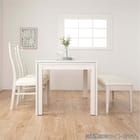 伸長式ダイニングテーブル4点セット(DT フリー2 EX 幅135-215cm WH/DC アビー2 WH/DB リバティ WH)【島忠ホームズ商品】 5枚目画像