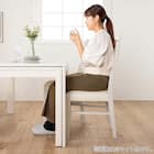 伸長式ダイニングテーブル4点セット(DT フリー2 EX 幅135-215cm WH/DC アビー2 WH/DB リバティ WH)【島忠ホームズ商品】 10枚目画像