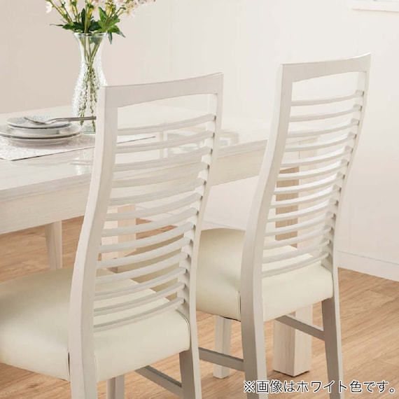 伸長式ダイニングテーブル4点セット(DT フリー2 EX 幅135-215cm WH/DC アビー2 WH/DB リバティ WH)【島忠ホームズ商品】 11枚目画像