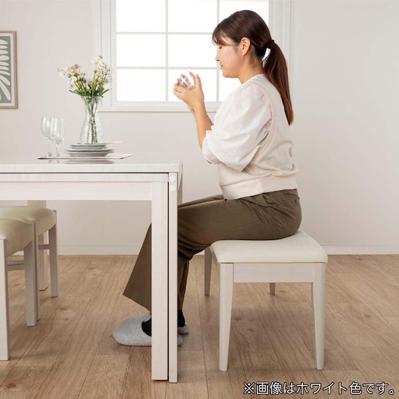 伸長式ダイニングテーブル4点セット(DT フリー2 EX 幅135-215cm WH/DC アビー2 WH/DB リバティ WH)【島忠ホームズ商品】 17枚目画像