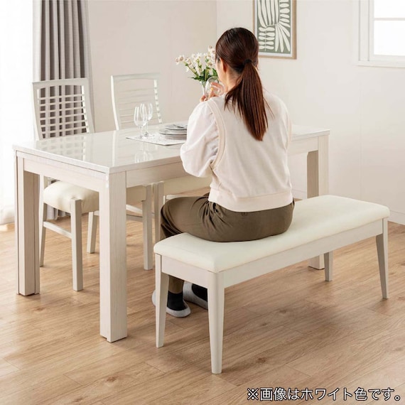 伸長式ダイニングテーブル4点セット(DT フリー2 EX 幅135-215cm WH/DC アビー2 WH/DB リバティ WH)【島忠ホームズ商品】 18枚目画像