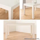 伸長式ダイニングテーブル5点セット(DT フリー2 EX 幅135-215cm WH/DC アビー2 WH)【島忠ホームズ商品】 5枚目画像