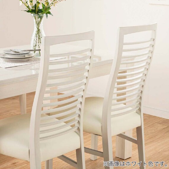 伸長式ダイニングテーブル5点セット(DT フリー2 EX 幅135-215cm WH/DC アビー2 WH)【島忠ホームズ商品】 7枚目画像