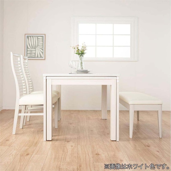 伸長式ダイニングテーブル(フリー2 EX 135/215cm WH)【島忠ホームズ商品】 10枚目画像