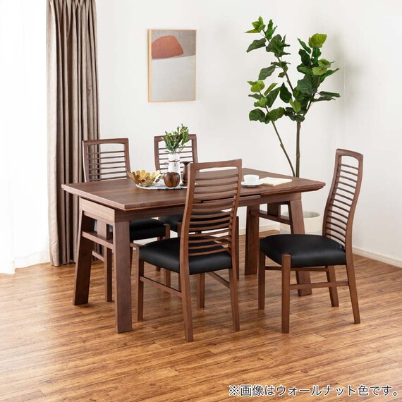 伸長式ダイニングテーブル5点セット(DTストレEX 幅140/180cm WN/DC アビー2 WN)【島忠ホームズ商品】 14枚目画像