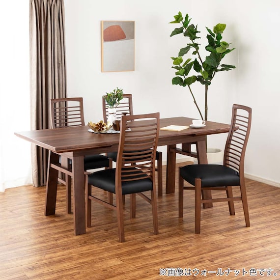 伸長式ダイニングテーブル5点セット(DTストレEX 幅140/180cm WN/DC アビー2 WN)【島忠ホームズ商品】 15枚目画像