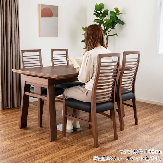 伸長式ダイニングテーブル5点セット(DTストレEX 幅140/180cm WN/DC アビー2 WN)【島忠ホームズ商品】 16枚目画像