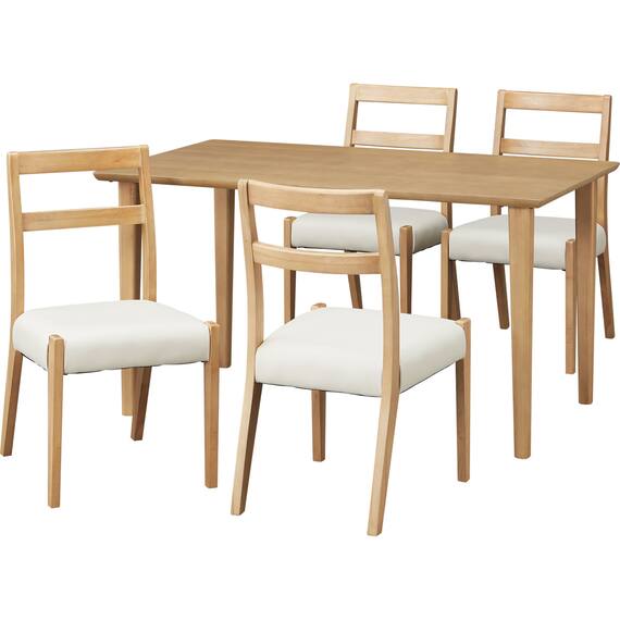 ダイニングテーブル5点セット(WP333 135/LBR) 1枚目画像