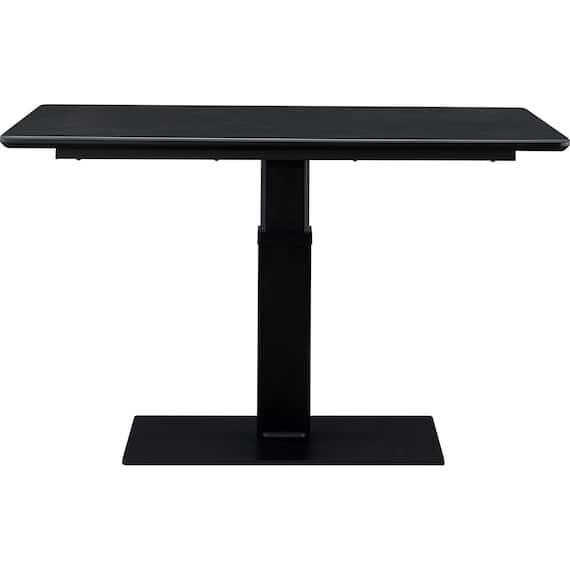 セラミック昇降ダイニングテーブル(セーラル 120 BK) 2枚目画像
