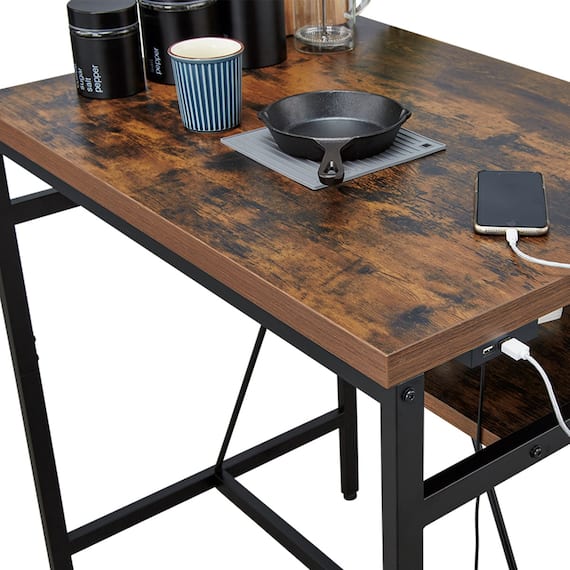 カウンターテーブルUSB付き(ST001 MBR) 8枚目画像