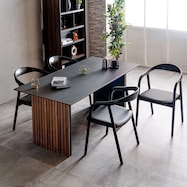 格子脚セラミックダイニング5点セット