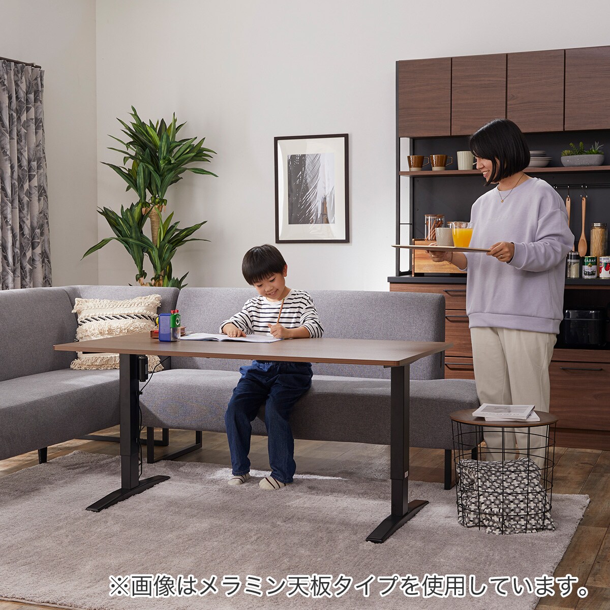 電動昇降セラミックダイニングテーブル(JT341 120 WH) | ニトリ