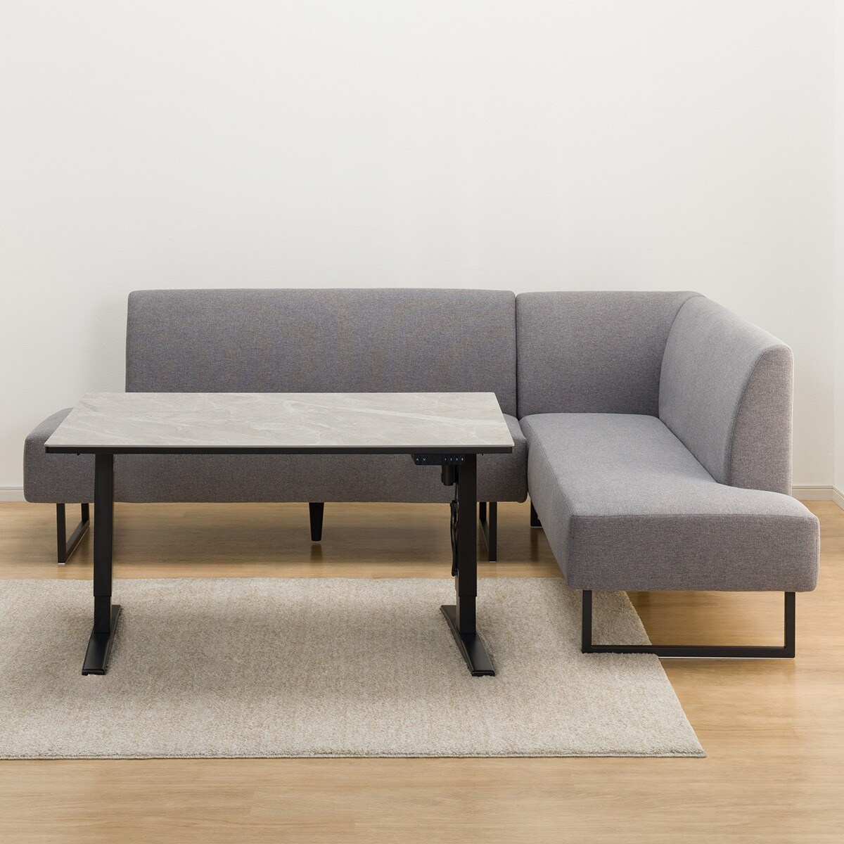 傷・汚れに強いファブリックリビングダイニング3点セット(JT341