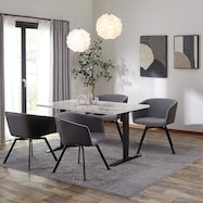 ダイニングテーブル5点セット(電動昇降セラミックDT135/JT341TD3 回転式)