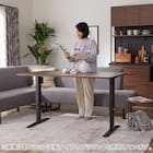 ダイニングテーブル5点セット(電動昇降セラミックDT135/JT341 TD3 回転式 WH/DGY) 26枚目画像