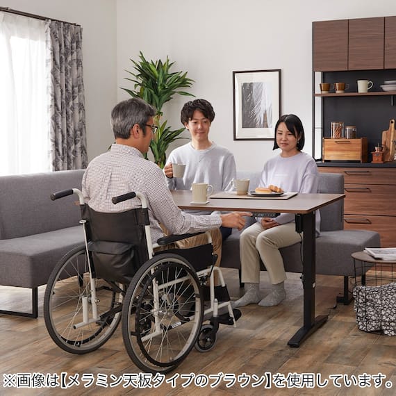 ダイニングテーブル5点セット(電動昇降セラミックDT135/JT341 TD3 回転式 WH/DGY) 28枚目画像