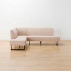 傷・汚れに強いファブリックリビングダイニング3点セット(JT341セラミック135WH/LD2右コーナーソファNSF-BE) 27枚目画像