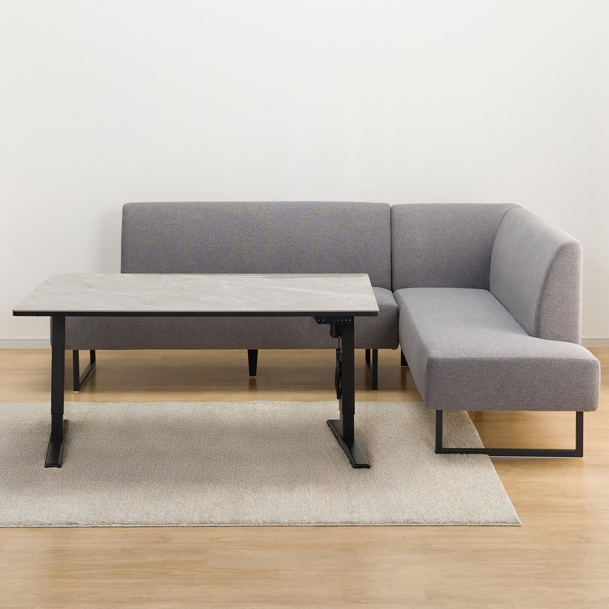 布張りリビングダイニング3点セット(JT341セラミック135BE/LD2左