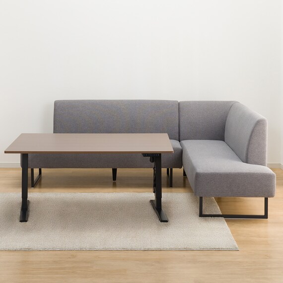 布張りリビングダイニング3点セット(JT341 135MBR/LD2左コーナーソファAQ-MGY) 8枚目画像