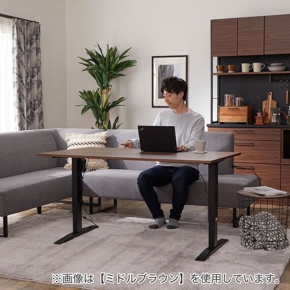 布張りリビングダイニング3点セット(JT341 135MBR/LD2左コーナーソファAQ-MGY) 33枚目画像