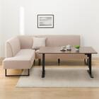 傷・汚れに強いファブリックリビングダイニング3点セット(JT341 135MBR/LD2右コーナーソファNSF-BE) 9枚目画像