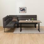 電動昇降ダイニングテーブルソファ3点セット(JT341 135 MBR/DL332 DBR) 2枚目画像