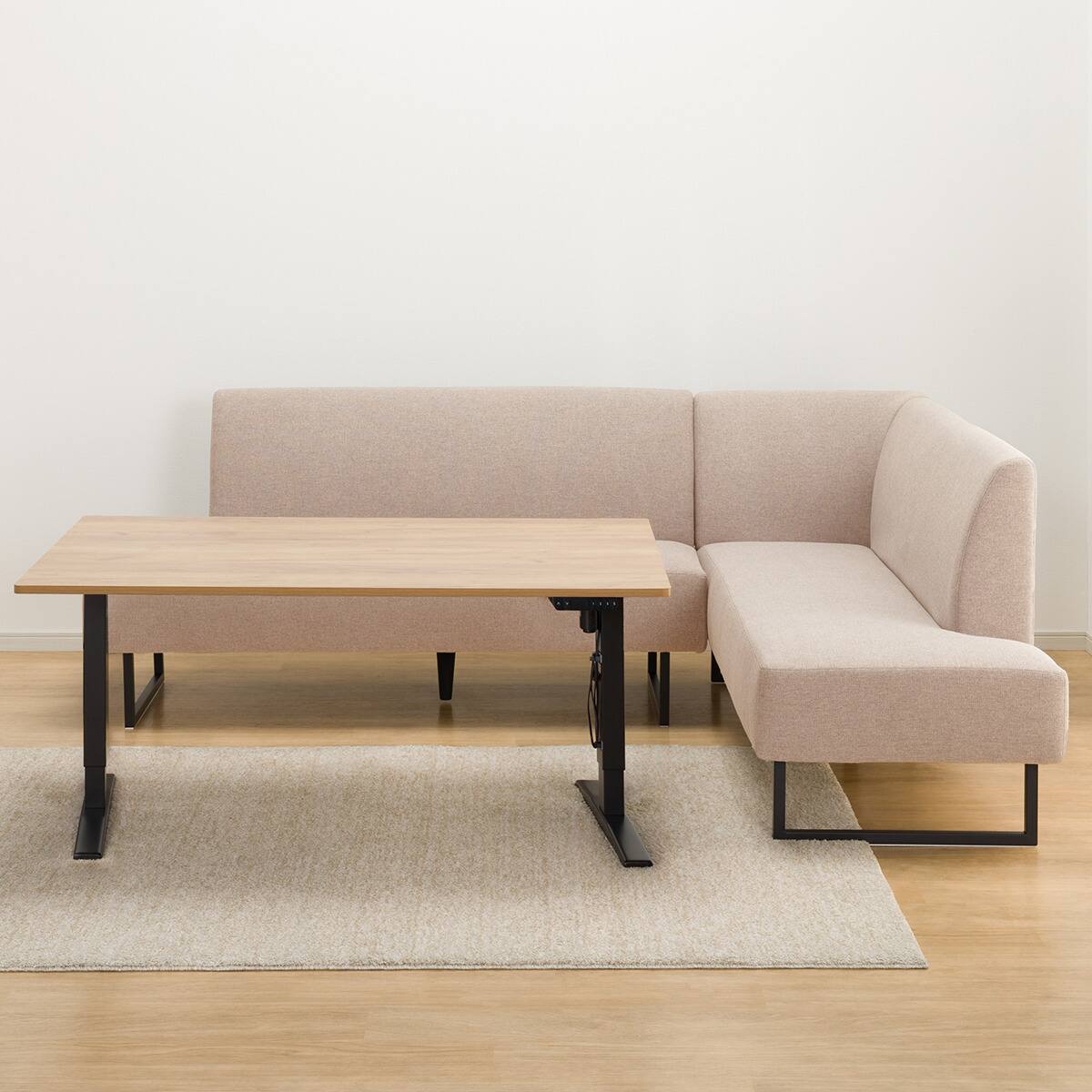 傷・汚れに強いファブリックリビングダイニング3点セット(JT341 135LBR