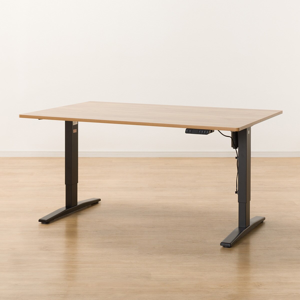 J577 電動昇降式デスク ニトリ テーブル JT341 電動昇降ダイニングテーブルソファ3点セット(JT341 135 LBR/DL332 DBR