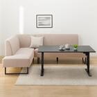 傷・汚れに強いファブリックリビングダイニング3点セット(JT341 135BK/LD2右コーナーソファNSF-BE) 9枚目画像