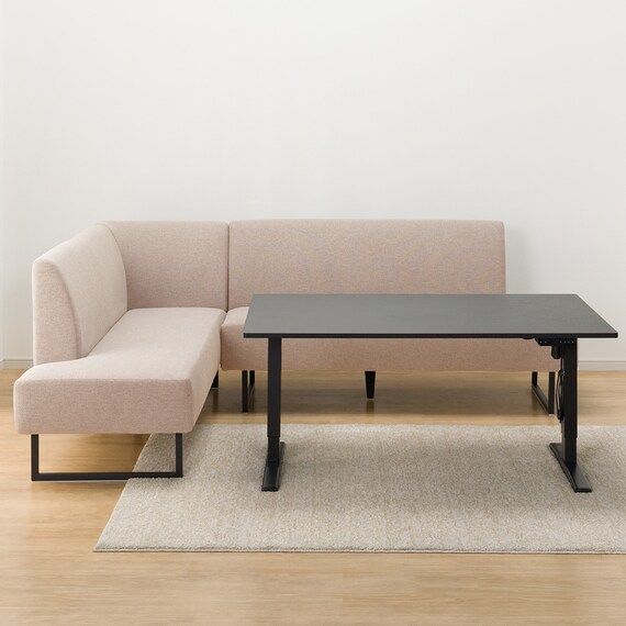 傷・汚れに強いファブリックリビングダイニング3点セット(JT341 135BK/LD2右コーナーソファNSF-BE) 12枚目画像