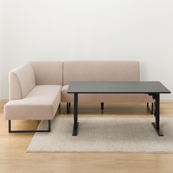 傷・汚れに強いファブリックリビングダイニング3点セット(JT341 135BK/LD2右コーナーソファNSF-BE) 12枚目画像