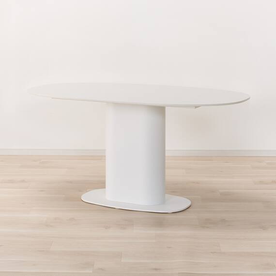 セラミック楕円形ダイニングテーブル(TA111 150 WHWH) 2枚目画像