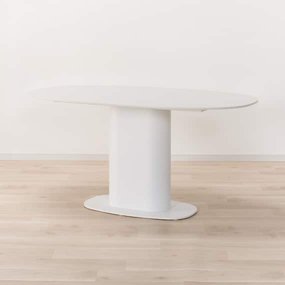 セラミック楕円形ダイニングテーブル(TA111 150 WHWH) 2枚目画像