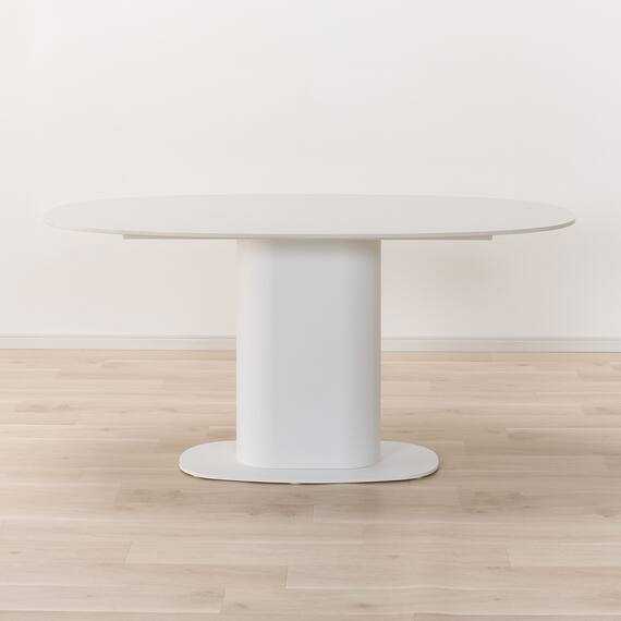 セラミック楕円形ダイニングテーブル(TA111 150 WHWH) 3枚目画像