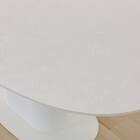 セラミック楕円形ダイニングテーブル(TA111 150 WHWH) 5枚目画像