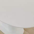 セラミック楕円形ダイニングテーブル(TA111 150 WHWH) 5枚目画像