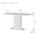 セラミック楕円形ダイニングテーブル(TA111 150 WHWH) 8枚目画像
