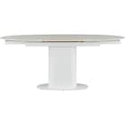 セラミック楕円形伸縮ダイニングテーブル(TA111 120/179 WHWH) 3枚目画像
