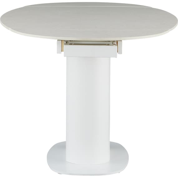 セラミック楕円形伸縮ダイニングテーブル(TA111 120/179 WHWH) 4枚目画像