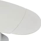 セラミック楕円形伸縮ダイニングテーブル(TA111 120/179 WHWH) 5枚目画像