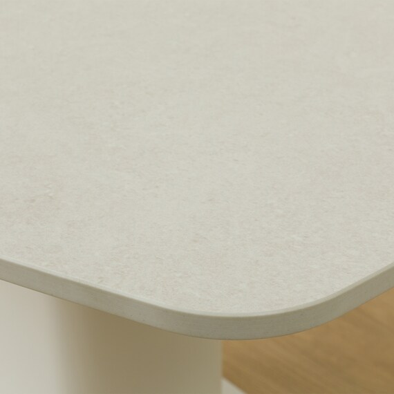 セラミック楕円形伸縮ダイニングテーブル(TA111 120/179 WHWH) 10枚目画像